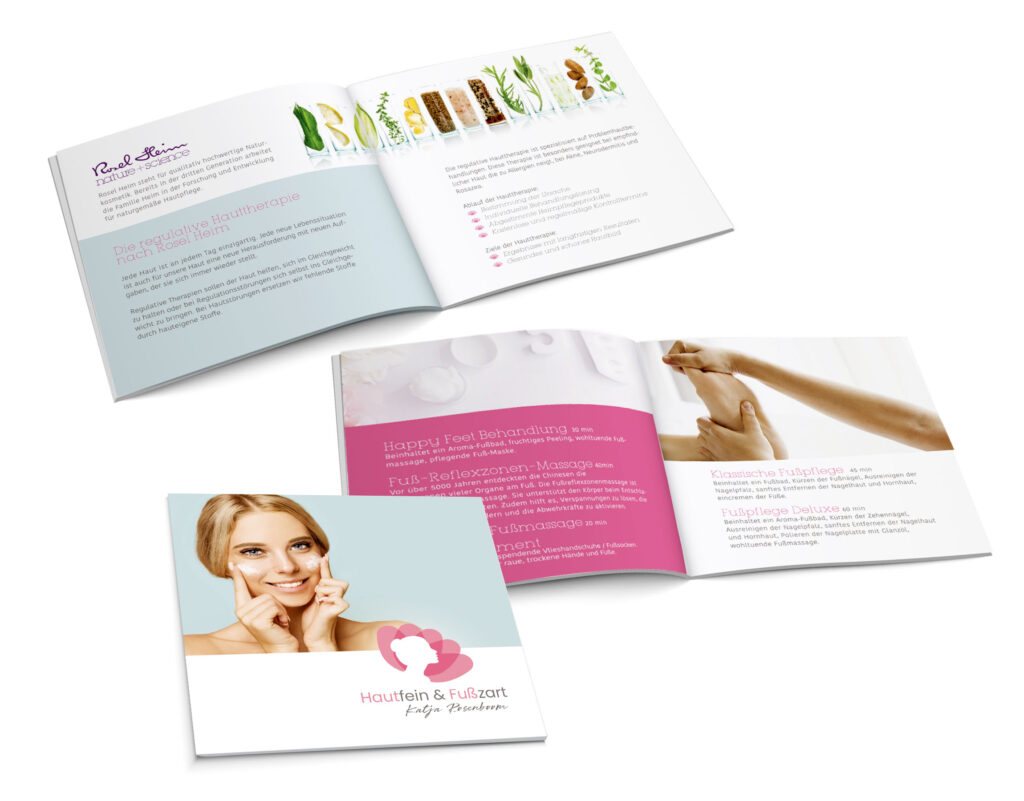 Grafikdesign-Helena-Kromm-Hautfein-Fusszart-Broschuere-Ansicht